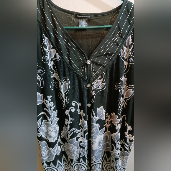 Appointments 3X black and white blouse - Picture 4 of 4